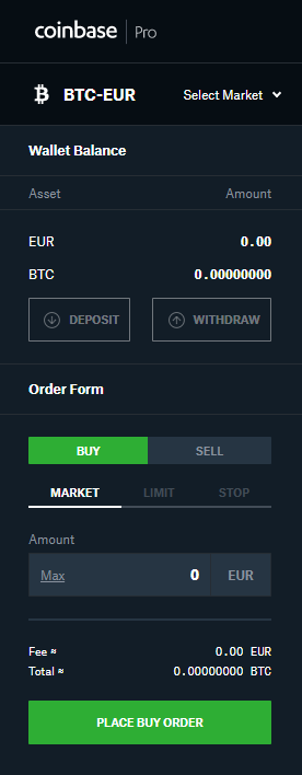 Coinbase Pro Deposit BTC