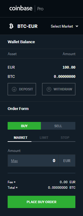 Coinbase Pro Depositar BTC